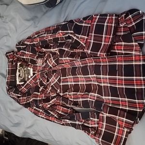 Super Dry size Medium button down plaid shirt